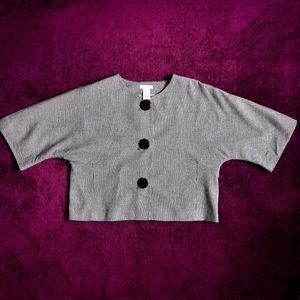 Worthington L Petite Black and White Houndstooth Jacket